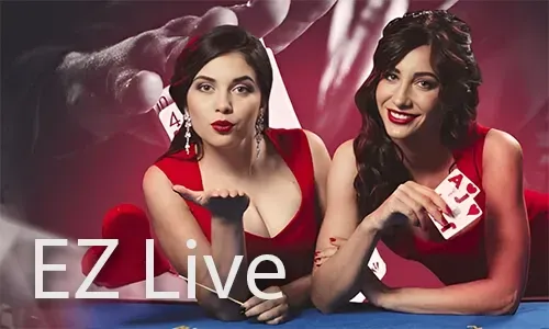 Live casino dealer with cards and phdream branding